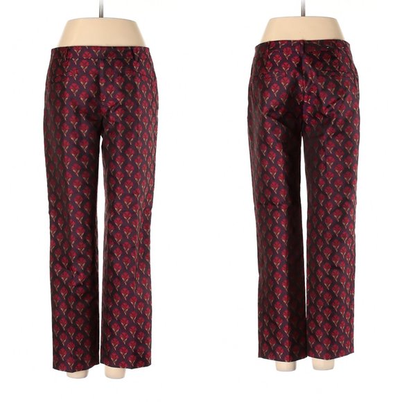 CLUB MONACO Brocade Jacquard Cropped Pants 2 - Picture 10 of 10